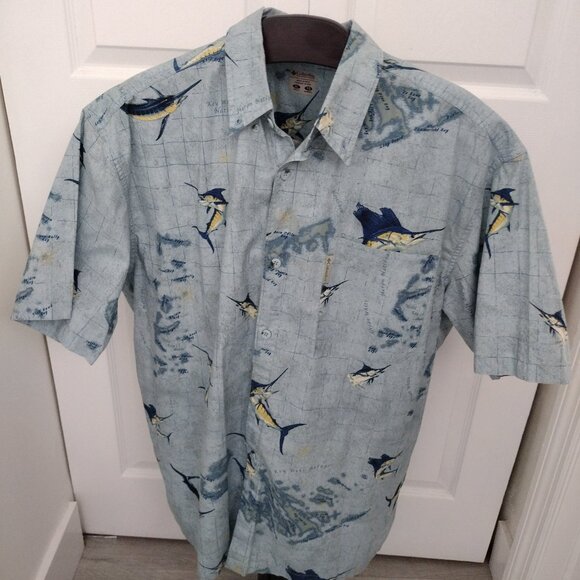 Columbia River Lodge Other - Columbia River Lodge Blue Marlin & Heron Fishing Shirt – Men’s Button-Up – NWOT